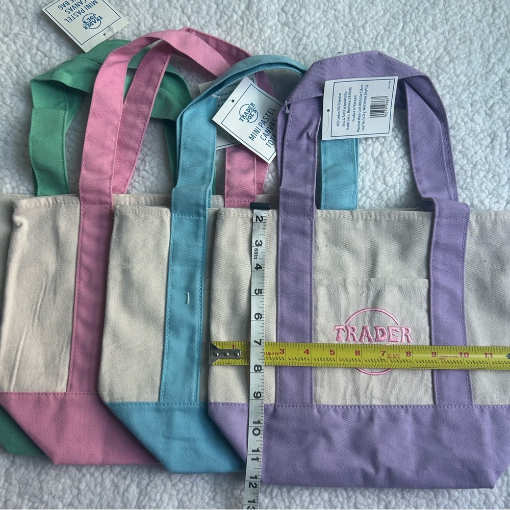 Trader Joe’s Mini Canvas Tote Bag Set of 4